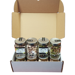 Pack de 12 Botes de Pistacho Natural Crudo, Pelado y con Cáscara - Calidad Premium - (al vacío)